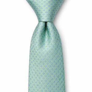 Bonobos Light Green Silk Tie Blue Geometric Pattern